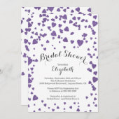Moderne Confetti-Herz-Brautparty-Einladung Einladung (Vorne/Hinten)