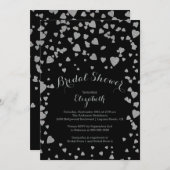 Moderne Confetti Herz Bridal Dusche Einladung (Vorne/Hinten)