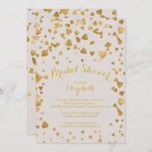 Moderne Confetti Herz Bridal Dusche Einladung (Vorne/Hinten)