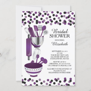 Moderne Confetti Küche Bridal Dusche Einladungen