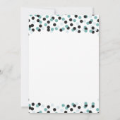 Moderne Confetti Küche Bridal Dusche Einladungen (Rückseite)