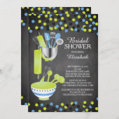 Moderne Confetti Küche Bridal Dusche Einladungen (Vorne/Hinten)