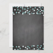 Moderne Confetti Küche Bridal Dusche Einladungen (Rückseite)