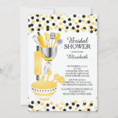 Moderne Confetti Küche Bridal Dusche Einladungen (Vorderseite)