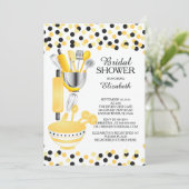 Moderne Confetti Küche Bridal Dusche Einladungen (Stehend Vorderseite)