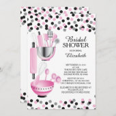 Moderne Confetti Küche Bridal Dusche Einladungen (Vorne/Hinten)