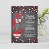 Moderne Confetti-Küchen-Brautparty-Einladungen Einladung (Stehend Vorderseite)