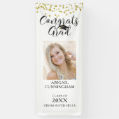 Moderne Confetti Script GLÜCKWUNSCH GRAD Foto Door Banner (Vertikal)