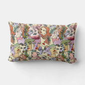 Moderne Contour-Linie Doodle zeichnend Kunst Lendenkissen (Rückseite)