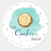 Moderne Cookies Business Script Typografie Sticker (Vorderseite)