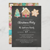 Moderne Cookies Weihnachts-Party Einladung (Vorne/Hinten)