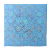 Moderne Cool Blue Circles Abstrakt Geometric Fliese (Vorderseite)