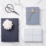 Moderne Cool Blue Gray Solid Shades schlicht Minim Geschenkpapier Set<br><div class="desc">Einfache 3-Set-Packpapiere in modernen Volltönen in Marineblau,  Weiß und cool Grau.</div>