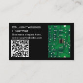 Moderne, Cool-goldgrüne Schaltrechnerreparatur Visitenkarte (Rückseite)