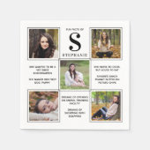 Moderne Cool Graduate Fun Fakten Einzigartiges 5-F Serviette (Vorderseite)