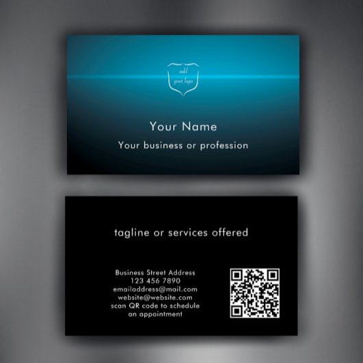 Moderne Cool Logo QR-Code Technologie Professionel Visitenkarte