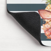 Moderne Coole Ananas Streifen Mousepad (Ecke)