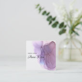 *~* Moderne Coole Aquarelllavender Blue Magenta Quadratische Visitenkarte (Stehend Vorderseite)