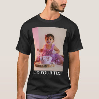 Moderne coole benutzerdefinierte Foto-Geburtstags- T-Shirt