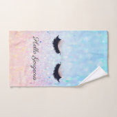 Moderne Coole Bokeh Ombre Imitate Lashes Badhandtuch Set (Handtuch)