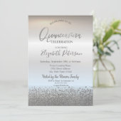 Moderne Coole Diamanten Quinceañera Einladung (Stehend Vorderseite)