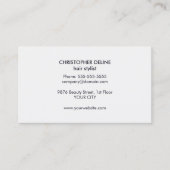 Moderne Coole Dunkelblau-Silberschere Haarstylisti Visitenkarte (Vorderseite)