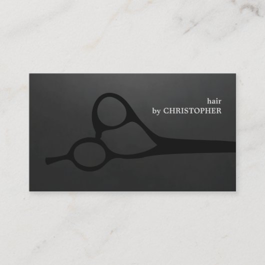 Moderne Coole Dunkelgrauschwarze Haarburse Visitenkarte (Vorderseite)