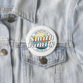 Moderne coole einfache bunte Familienferien Button (Beispiel)