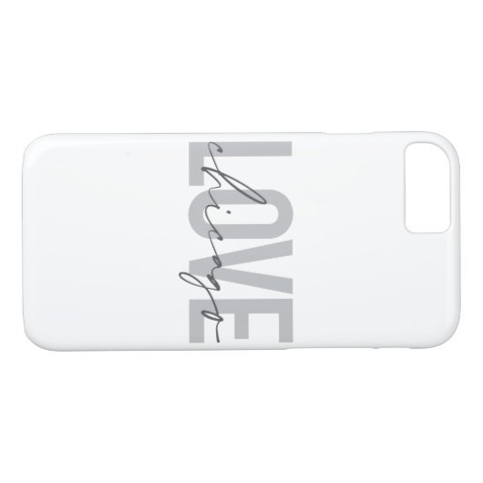 Moderne, coole, einfache, minimale Design-Liebe Ch Case-Mate iPhone Hülle (Rückseite (Horizontal))