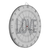 Moderne, coole, einfache, minimale Design-Liebe Ch Dartscheibe (Vorderseite Links)