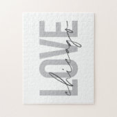 Moderne, coole, einfache, minimale Design-Liebe Ch Puzzle (Vertikal)
