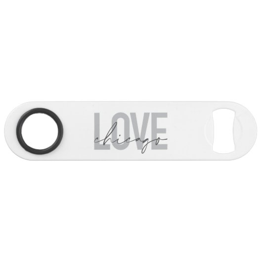 Moderne, coole, einfache, minimale Design-Liebe Ch Speed Flaschenöffner (Rückseite Horizontal)
