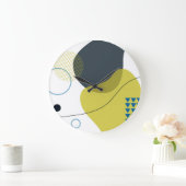 Moderne, coole, einzigartige, trendige Illustratio Große Wanduhr (Zuhause)