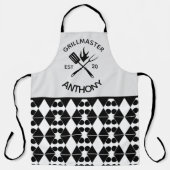 Moderne Coole Erwachsene Rustikale GRILLMASTER Ind Schürze (Vorderseite)