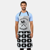 Moderne Coole Erwachsene Rustikale GRILLMASTER Ind Schürze (Getragen)