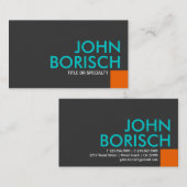 Moderne coole Farborange Türkis-Geschäfts-Karte Visitenkarte (Vorne/Hinten)