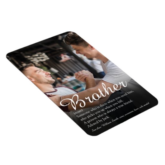 Moderne Coole Fun-Foto-Brother-Definition Magnet (Rechte Seite)