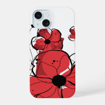 Moderne Coole Girl-Red- und Black-Blume