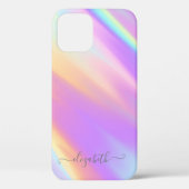 Moderne Coole Girly Elegant Holographic Case-Mate iPhone Hülle (Rückseite)
