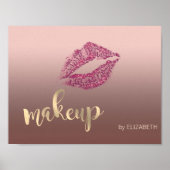 Moderne Coole Glitterie Lips , Makeup artist Poster (Vorne)