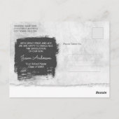 Moderne Coole Grunge 3 Foto Graduate Ankündigung Postkarte (Rückseite)