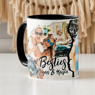 Moderne coole Grunge-Beste-Freundinnen-BFF-Foto Tasse