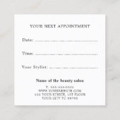 Moderne Coole Haartrockner Foto Ernennung Terminkarte (Rückseite)