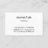 Moderne Coole handgeschriebene Skriptvorlage Visitenkarte (Rückseite)