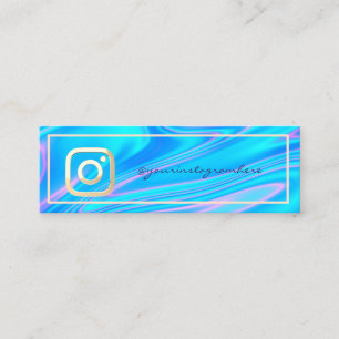 Moderne Coole Instagram Holografische Mini Visitenkarte
