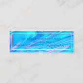 Moderne Coole Instagramm-Holografie Mini Visitenkarte (Rückseite)