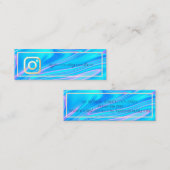 Moderne Coole Instagramm-Holografie Mini Visitenkarte (Vorne/Hinten)