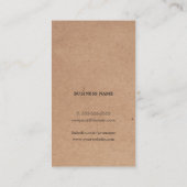 Moderne Coole Kraft (bedruckt) Black Bold Consulta Visitenkarte (Rückseite)