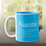 Moderne Coole Lieblingstante Tante Tante Definitio Zweifarbige Tasse<br><div class="desc">Personalisieren Sie für Ihre Tante oder Tante,  um ein einzigartiges Geschenk zu schaffen. Ein perfekter Weg,  ihr zu zeigen,  wie phantastisch sie jeden Tag ist. Entwickelt von Thisisnotme©</div>