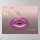 Moderne Coole Lippen , Makeup-Künstler Poster (Vorne)